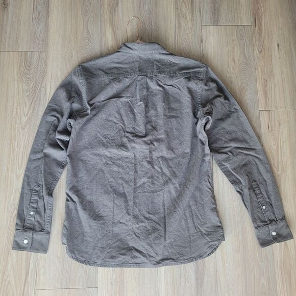 NWOT Everlane Men's Gray Olive Button Down Flannel Long Sleeve Shirt Size Medium - Picture 7 of 7